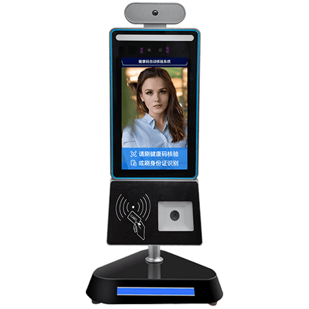 桌面款人脸识别测温门禁考勤一体机
